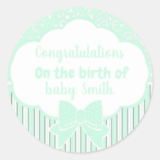 Sticker Rond Félicitations pour la naissance de