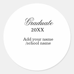 Sticker Rond Félicitations simples pour la remise des diplômes,