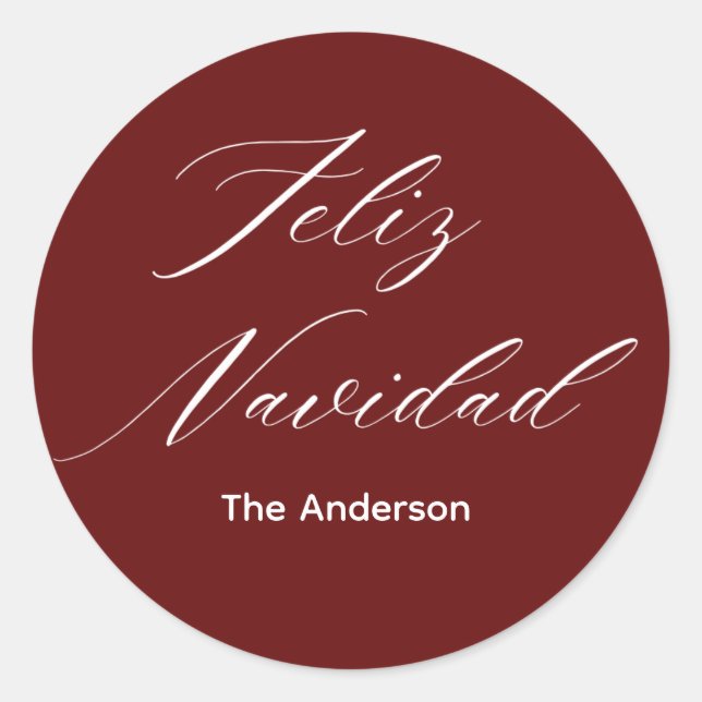 Sticker Rond Feliz navidad (Devant)