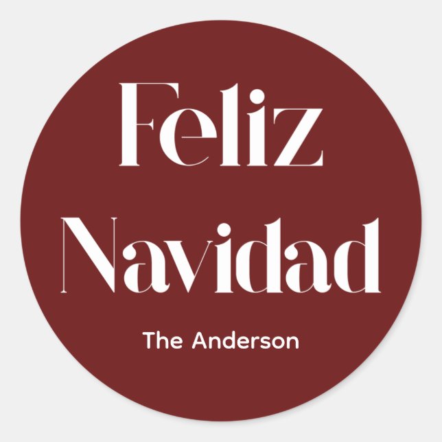 Sticker Rond Feliz navidad (Devant)