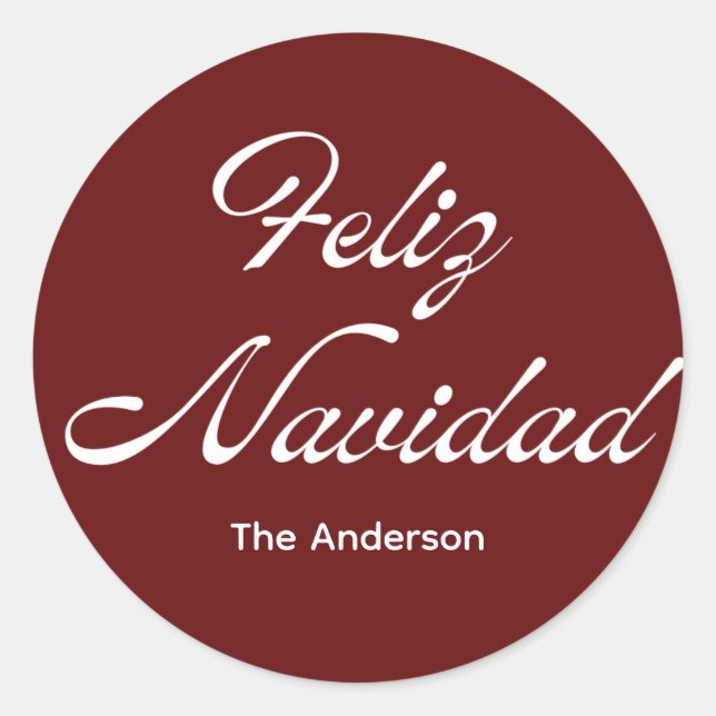 Sticker Rond Feliz navidad (Devant)