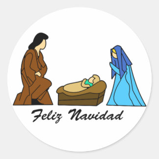 Sticker Rond Feliz Navidad