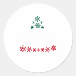 Sticker Rond Feliz Navidad Christmas Tree Spa mexicain