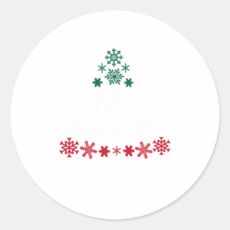 Sticker Rond Feliz Navidad Christmas Tree Spa mexicain
