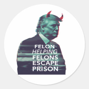 Sticker Rond Felon aide les Felons à échapper à la prison Mal T