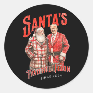 Sticker Rond Felon favori de Santas depuis Noël 2024