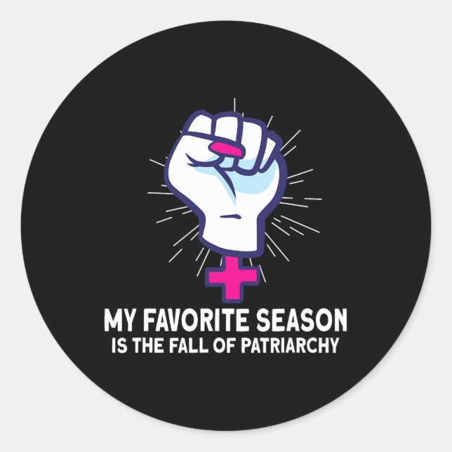 Sticker Rond Feminisme Female Empowerment Pro-choice Pro Aborti (Devant)