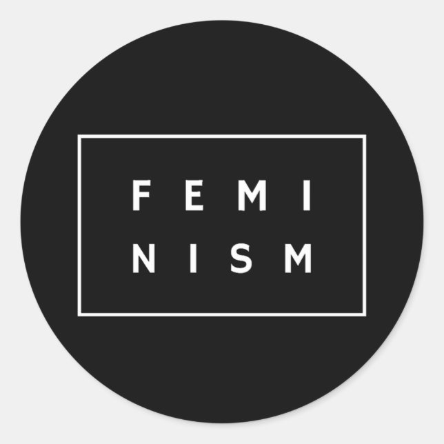 Sticker Rond Feminisme, Feministe, Cadeau féminin femmes (Devant)