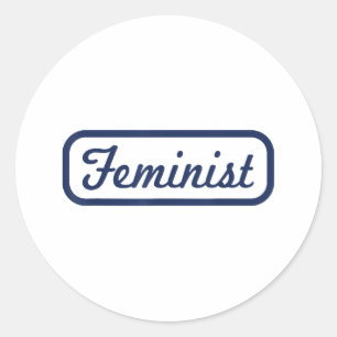 Sticker Rond Feminist Woman Power Vintage T Shirt Tee Don