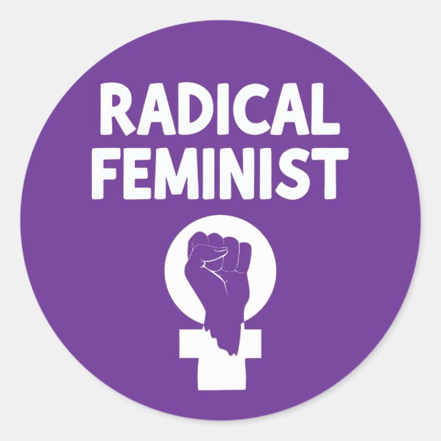Sticker Rond Féministe Radicale (Devant)