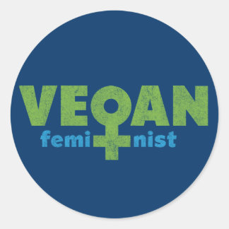 Sticker Rond Feministe végétale