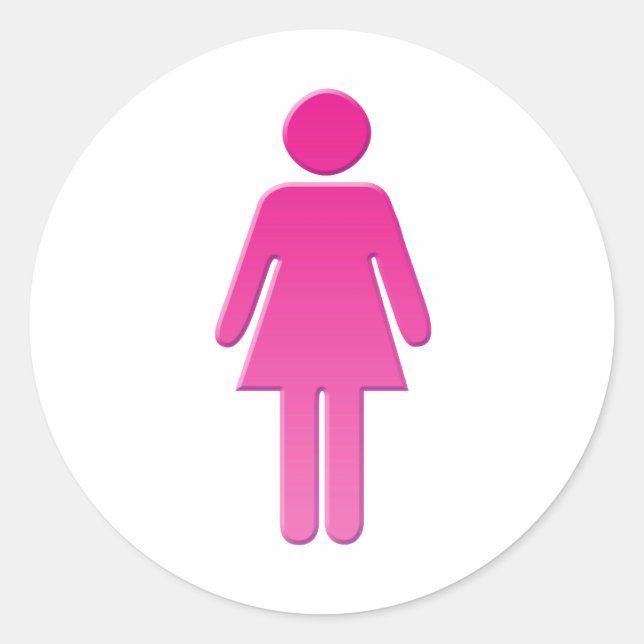 Sticker Rond femme (Devant)
