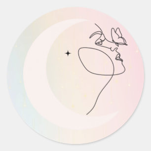 Sticker Rond Femme