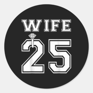 Sticker Rond Femme 2025 Mari Matching Engagement Party Lune de