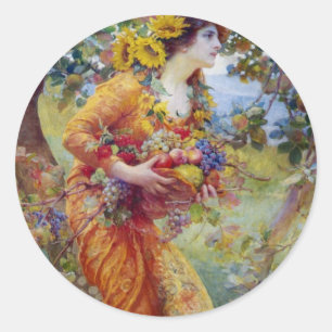 Sticker Rond Femme avec prime d'été