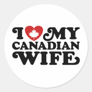 Sticker Rond Femme canadienne