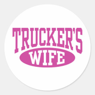 Sticker Rond Femme de camion