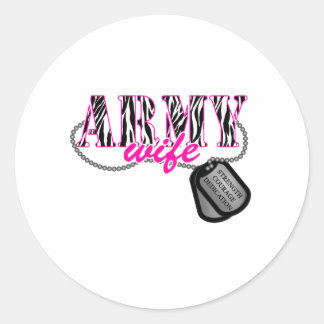 Sticker Rond Femme de l'armée