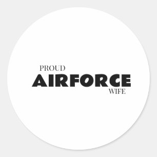 Sticker Rond Femme fière d'un aviateur