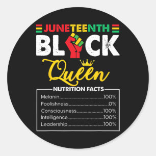 Sticker Rond Femme Junetdix Black African Queen nutritive
