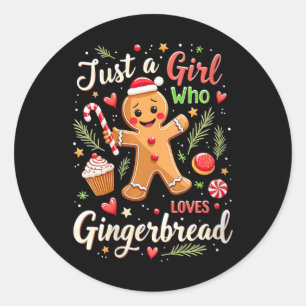 Sticker Rond Femme Juste Une Fille Qui Aime Le Pain D'Argent Fu