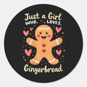 Sticker Rond Femme Juste Une Fille Qui Aime Le Pain D'Argent Fu