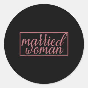 Sticker Rond Femme Mariée Épouse Mariage Couple