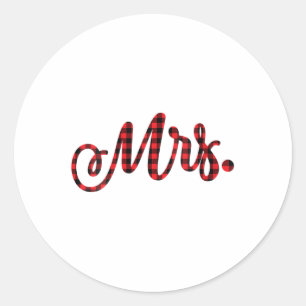 Sticker Rond Femme Mariée Salle M. Mme Mariage de Noël Matchi