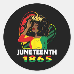 Sticker Rond Femme noire afro-américaine du 18ème siècle