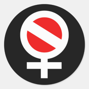 Sticker Rond Femme Scuba