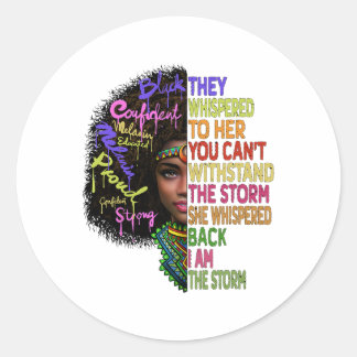Sticker Rond Femmes Africaines Je Suis La Tempête Histoire Noir