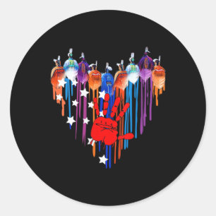 Sticker Rond Femmes Amérindiennes Coeur fort Résilient Non M