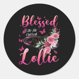 Sticker Rond Femmes Béni D'Être Appelé Lollie Mignonnes Filles