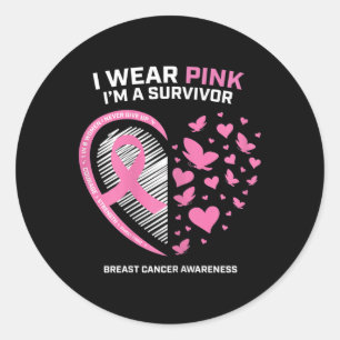 Sticker Rond Femmes Cancer du sein Survivant Cadeaux Femmes Mam