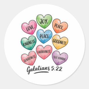 Sticker Rond Femmes Christian Valentine Galates Conversation H