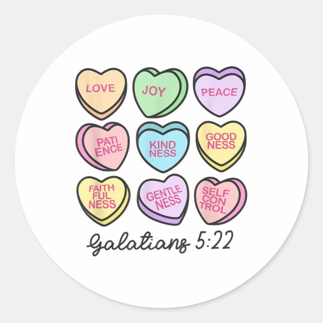 Sticker Rond Femmes Christian Valentine Galates Conversation H (Devant)