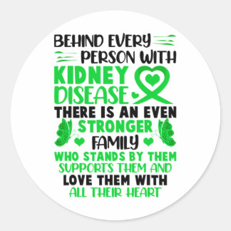Sticker Rond Femmes Combattants Hommes Famille Maladie du rein