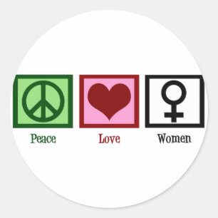 Sticker Rond Femmes d'amour pour la paix
