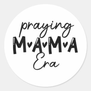 Sticker Rond Femmes Dans Ma Prière Maman Era Maman Mère chrétie