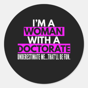 Sticker Rond Femmes Docteur Cadeaux pour femmes Mlle Mme Mme Ph