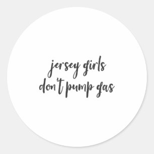 Sticker Rond Femmes drôles du New Jersey, les filles du Jersey