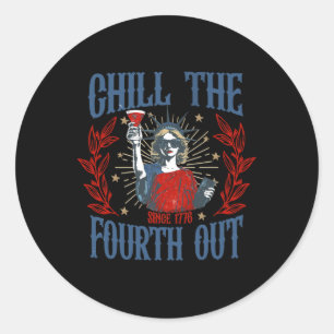 Sticker Rond Femmes Hommes 4 Juillet Fête Le Quatrième Depuis