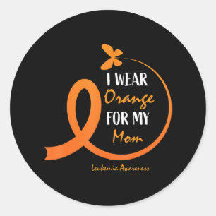 Sticker Rond Femmes Hommes Enfants Je Porte L'Orange Pour Ma Mè