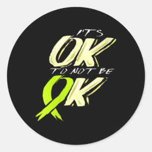 Sticker Rond Femmes Il Est Ok De Ne Pas Être D'Accord Sensibili