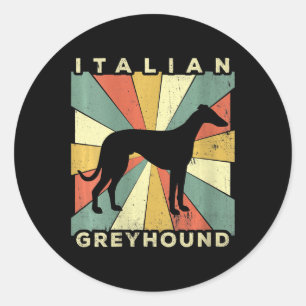 Sticker Rond femmes italiennes chien de verge les années 70 cad