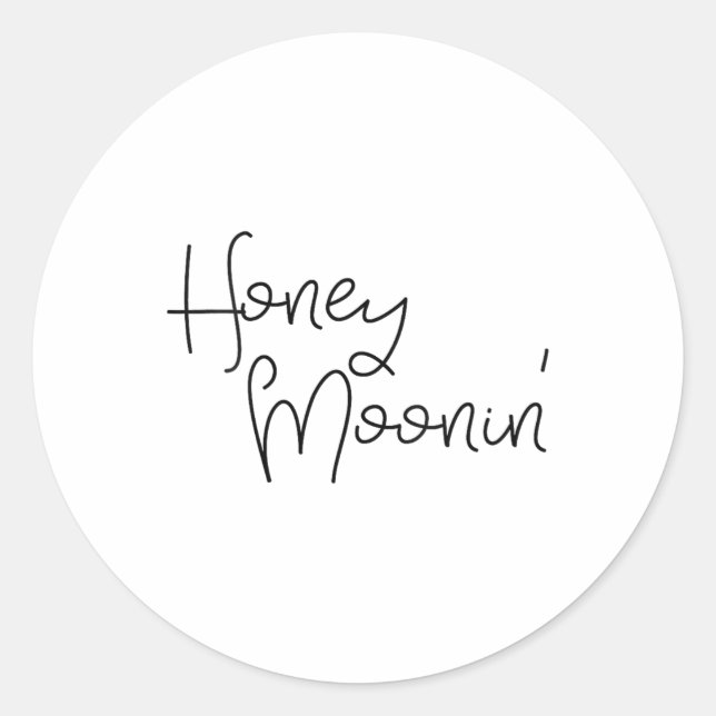 Sticker Rond Femmes Lune de miel Lune de miel Couples (Devant)
