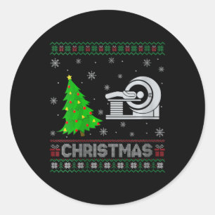 Sticker Rond FEMMES Mri Tech Xmas L'éclairage des arbres Noël l