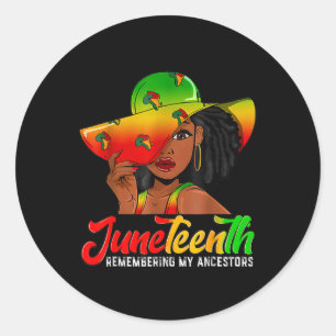 Sticker Rond Femmes noires 1865 Souvenir de mes ancêtres