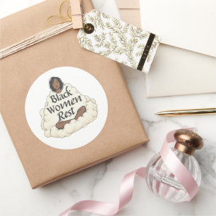 Sticker Rond Femmes Noires au Repos