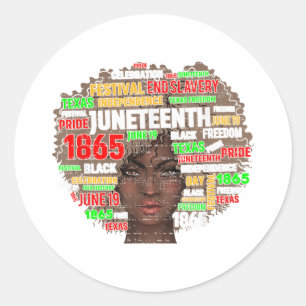 Sticker Rond Femmes noires Junet1865 Liberté Africaine Afro